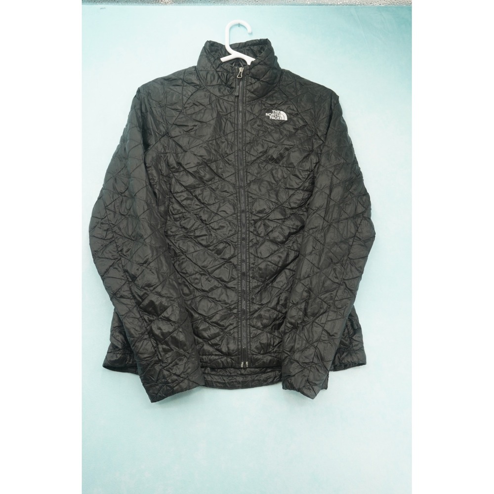 The North Face Womens ThermoBall Puffer Jacket Small Black Quilted Packable C775